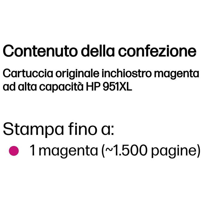 Hp Cartuccia ink Officejet 951xl Magenta