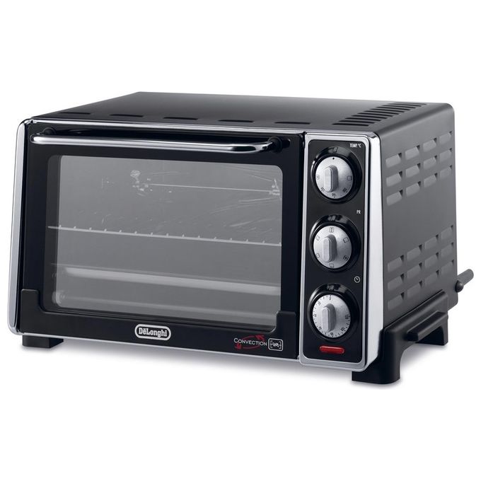DeLonghi EO2079 Fornetto Elettrico Ventilato con Grill Convection Capacita' 20 Litri Potenza 1300 W 7 Funzioni   Nero