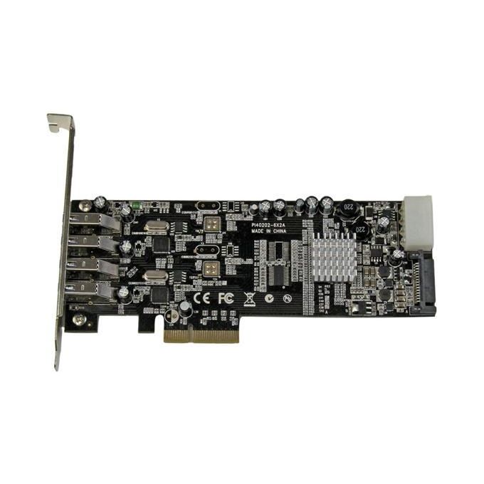 StarTech Adattatore scheda SuperSpeed USB 3.0 PCI Express (PCIe) Dual Bus a 4 porte con UASP - Alimentazione SATA-LP4