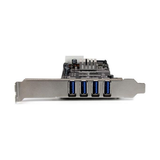 StarTech Adattatore scheda SuperSpeed USB 3.0 PCI Express (PCIe) Dual Bus a 4 porte con UASP - Alimentazione SATA-LP4