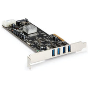 StarTech Adattatore scheda SuperSpeed USB 3.0 PCI Express (PCIe) Quad Bus a 4 porte con UASP - Alimentazione SATA-LP4