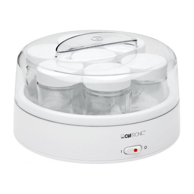 Clatronic JM3344 Yogurtiera 7 vasetti in vetro da 160 ml capacita' 1.1 L 14 W colore Bianco