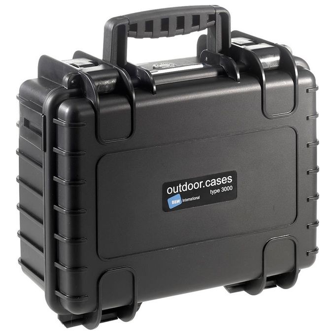 BandW International Type 3000 Custodia Rigida per Fotocamere da Esterni con Spugna Sintetica Nero