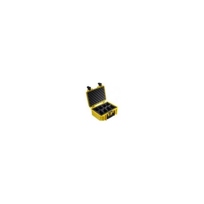 BandW International Type 3000 Custodia Rigida per Fotocamere da Esterni con Spugna Sintetica Giallo