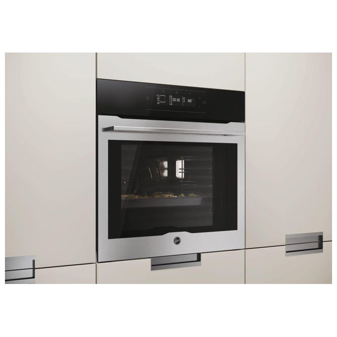 Hoover HOC5B747INWF H-OVEN 500 Forno da incasso multifunzione 70 L Classe A+ con pulizia pirolitica grill ventilato e connettivita' Wi-Fi Bluetooth (59.5x59.5x56.8 cm) colore Acciaio inox