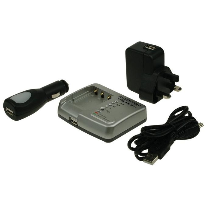 2-Power UDC0003A-UK Caricabatterie da auto-interno 1 USB 5 V Nero Argento