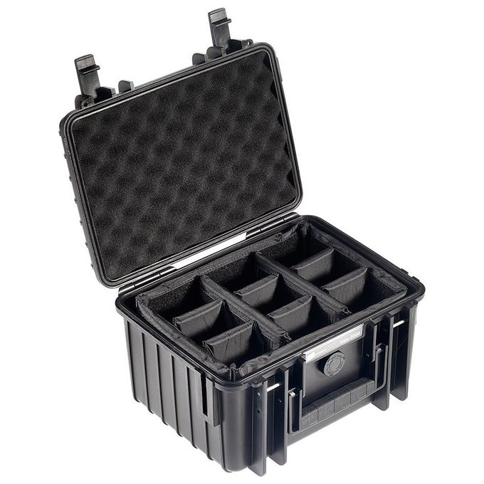 BandW International Type 2000 Custodia Rigida per Fotocamere da Esterni con Spugna Sintetica Nero