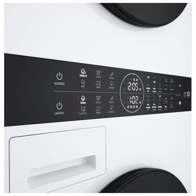 LG WashTower WT1210WWF Colonna Bucato 12-10kg AI DD Classe A-10% A Pannello unificato Bianco