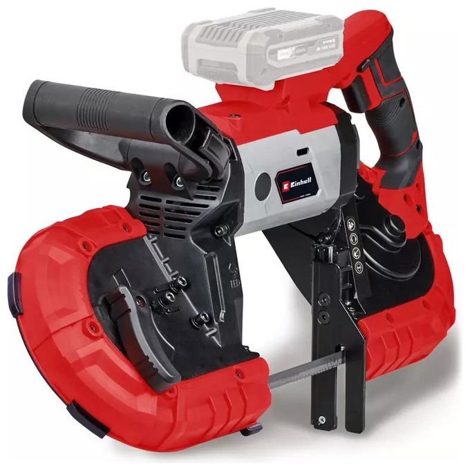 Einhell 4504216 Power X-Change Sega a nastro a batteria 18 V altezza taglio 115 mm larghezza taglio 127 mm luce LED cambio lama rapido colore Nero