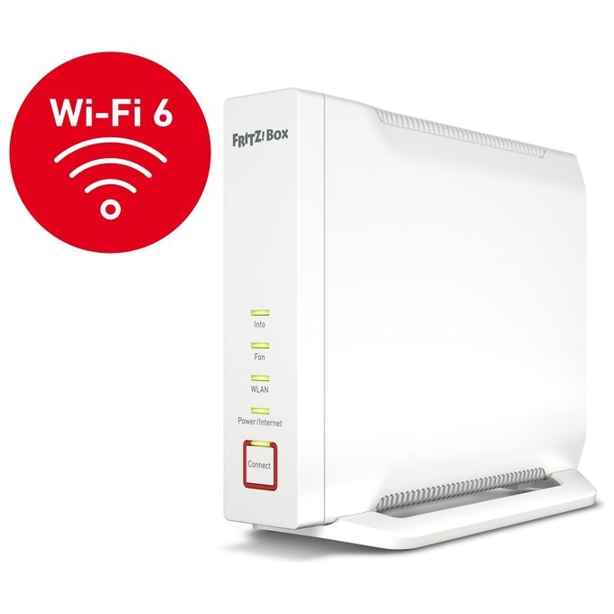 FRITZ! 20002952 FRITZ!Box 4060 Router Wireless Wi-Fi 6 Tri Band 6000 Mbit-s WAN 2.5 Gb 3x LAN Gigabit USB 3.0 Mesh Base DECT colore Bianco