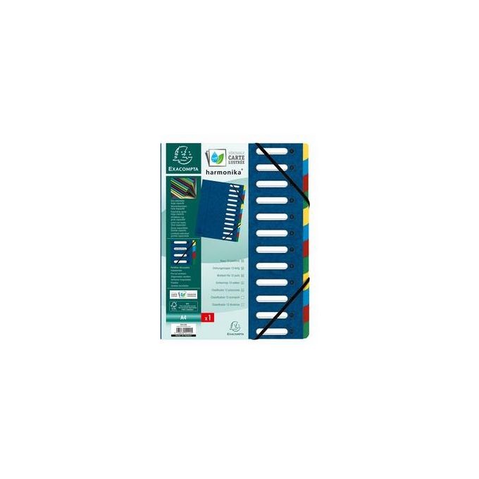 Exacompta Classificatori 12scompart blu