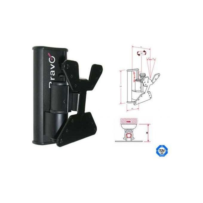 Bravo staffa Tv LCD1 10-26'' max kg20 attacco max 10x10cm inclinabile -10Â°-+15Â°