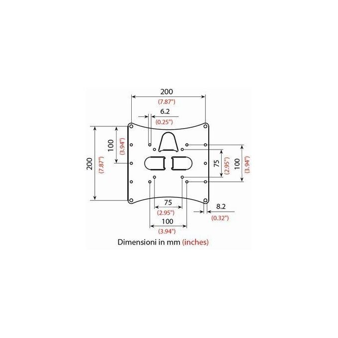 Bravo staffa Tv da LCD10 23-40'' max kg20 attacco max 20x20cm orientabile 10Â°-+15Â°
