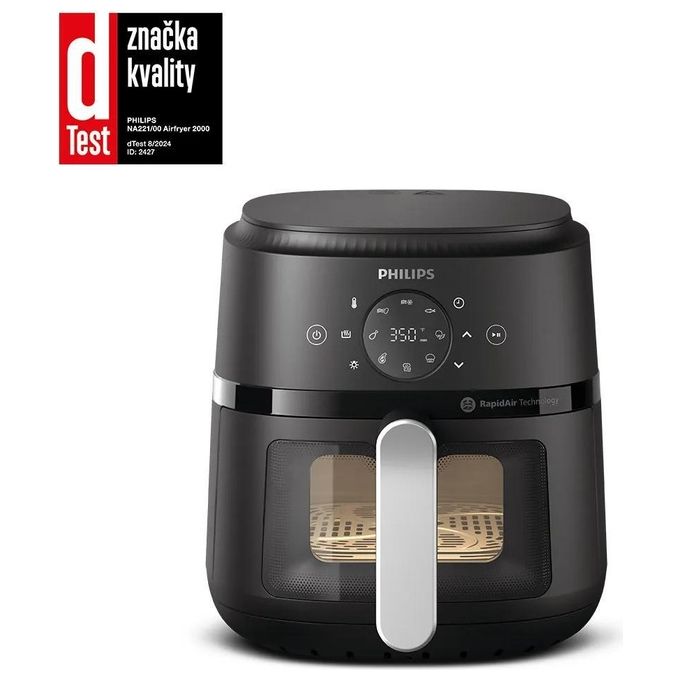 Philips NA221-00 Friggitrice ad aria 4.2 L 1500 W 13 programmi Display Touch colore Nero Argento