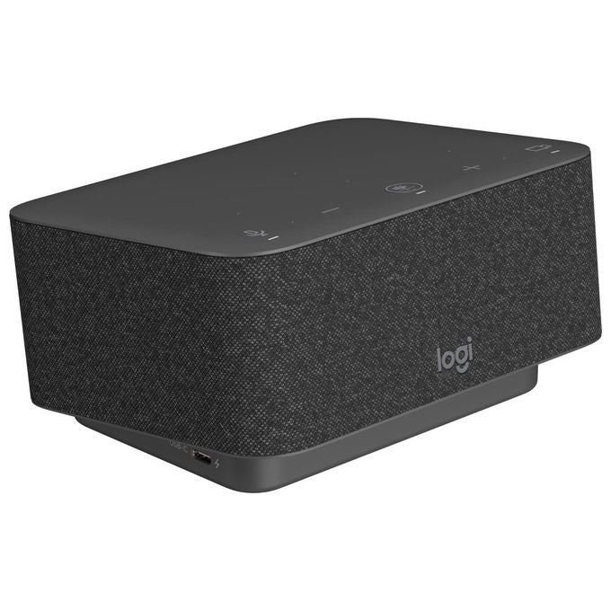 Logitech 986-000020 Logi Dock Docking Station USB-C Speakerphone HDMI DisplayPort 100W Microsoft Teams colore Graphite