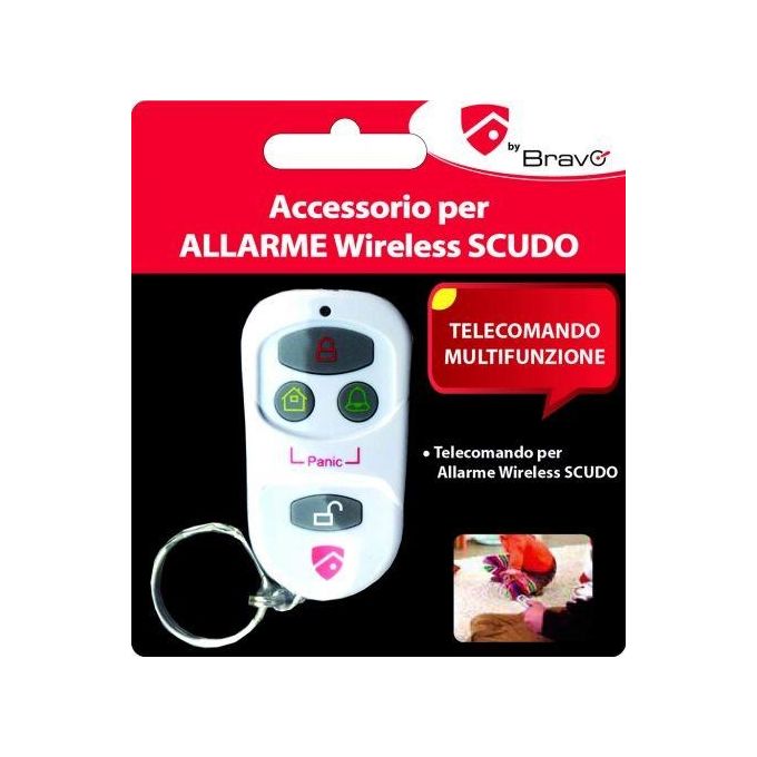Bravo telecomando wireless per allarme scudo multifunzione 3 tasti allarme-alert-home, 1 tasto off