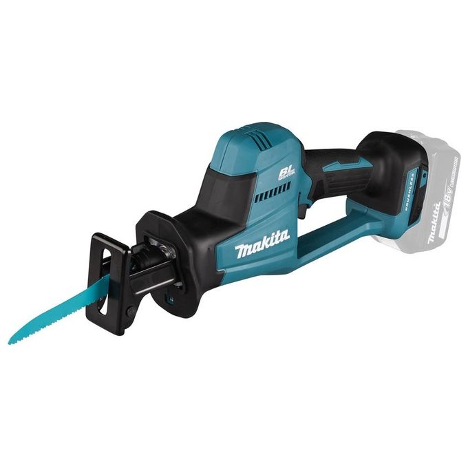 Makita DJR189ZJ Seghetto Diritto a Batteria Motore Brushless 18V Velocita' Variabile Fino a 3100 spm Luce LED Inclusa Valigetta Makpac e 3 Lame Colore Nero Blu