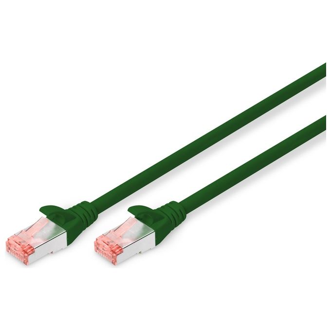 Digitus cavo rete s-ftp cat.6 doppia schermatura ls0h colore verde mt. 2