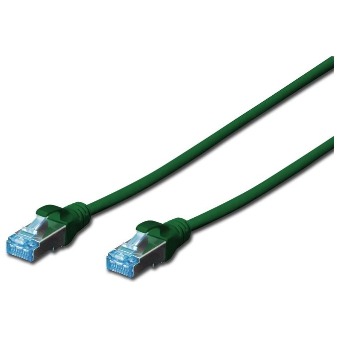 Digitus DK-1532-010-G Cavo Patch SF-UTP CAT 5e RJ45 1 m 100 MHz fino a 1 Gbit-s colore Verde