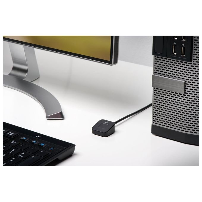 Kensington K62330WW VeriMark Desktop Chiavetta Lettore Impronte Digitali USB 2.0 FIDO U2F FIDO2 Windows Hello 10 impronte colore Nero