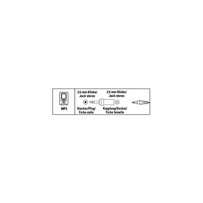 Hama 122391 Adattatore Audio Jack 2,5 mm Femmina a Jack 3,5 mm Maschio Compatto