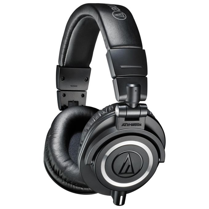 Audio-Technica ATH-M50X Cuffie a Padiglione Over-ear Chiuse da Studio Driver 45mm Impedenza 38 ohm colore Nero