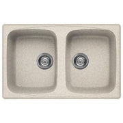 Elleci LGM35051 Master 350 Lavello da Incasso 2 Vasche Rettangolare Granitek 79x50 cm colore Avena