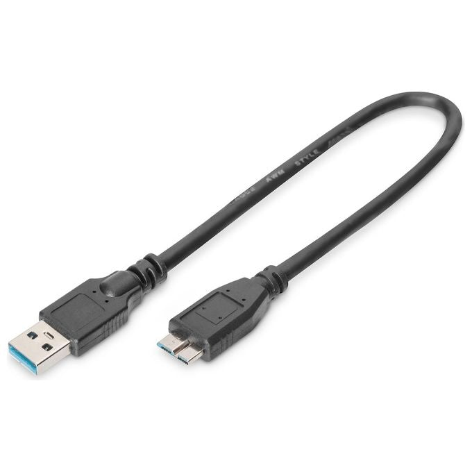 Digitus Cavo Usb 3.0 Connettori Usb A - Micro Usb ''b'' - Lunghezza Mt. 0,25