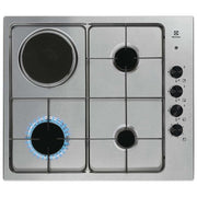 Electrolux EGL62821OX Serie 300 Piano cottura Misto 60 cm 3 fuochi gas 1 piastra elettrica 1000 W Sicurgas colore Inox