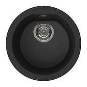 Elleci LGFROU40 Fox Round Lavello da Cucina 1 Vasca Tonda Sopratop in Granitek Nero diametro 45 cm colore Nero