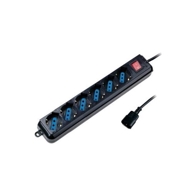 Nilox Multipresa 6 Porte Pc Cable Black
