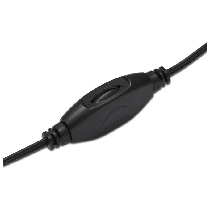 Digitus Cuffie Multimedia Con Controllo Volume, Auricolari Imbottiti, Cavo Mt. 1,8