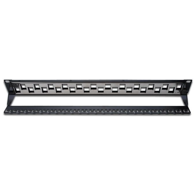 Digitus Pannello Patch Modulare 24 Porte Schermate 1 Unita' Colore Nero A Porte Sfasate (senza Moduli)