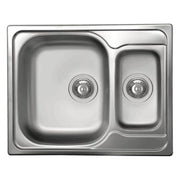 Elleci Special 250 LIX250SAC - Lavello da incasso 1,5 vasche, Acciaio inox satinato, 62x49 cm, da incasso, Inox satinato
