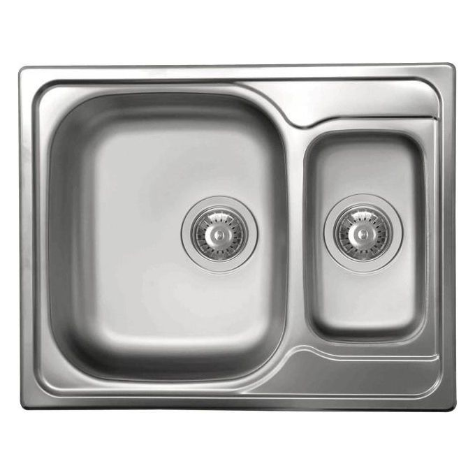 Elleci Special 250 LIX250SAC - Lavello da incasso 1,5 vasche, Acciaio inox satinato, 62x49 cm, da incasso, Inox satinato