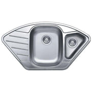 Elleci Special Esa 920 LIX920SASEX - Lavello da incasso 2 vasche + gocciolatoio, Acciaio inox satinato, 92x50 cm, da incasso, Inox satinato