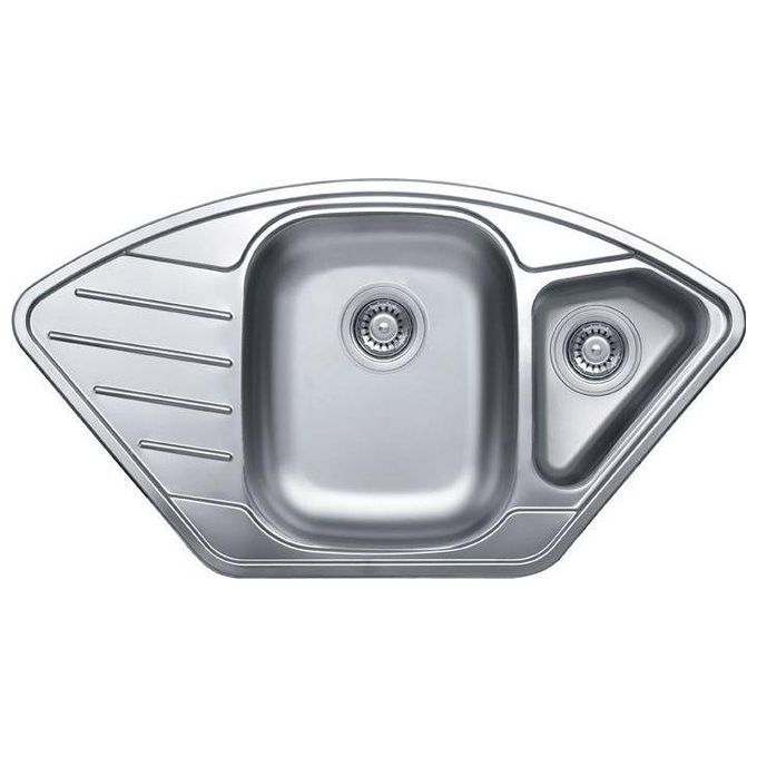 Elleci Special Esa 920 LIX920SASEX - Lavello da incasso 2 vasche + gocciolatoio, Acciaio inox satinato, 92x50 cm, da incasso, Inox satinato