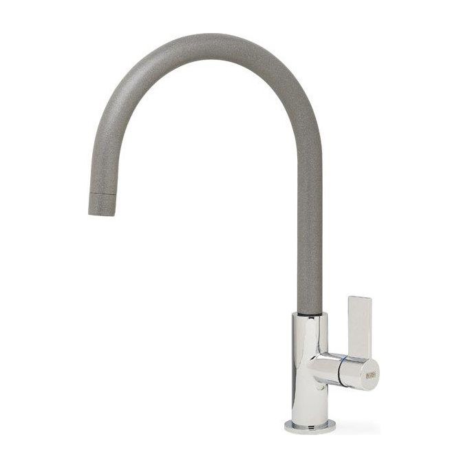 Elleci Volta MMKVTA79 Miscelatore da cucina Mono Splitcomando da incasso Metaltek canna girevole 223 cm Alluminio