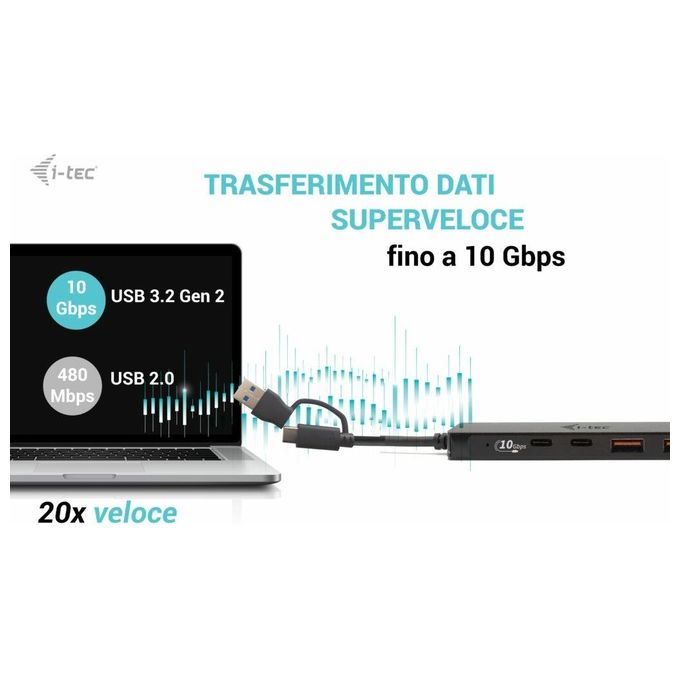 I-Tec Metal Usb-C Hub 2x Uusb 3.0 + 2x Usb-C