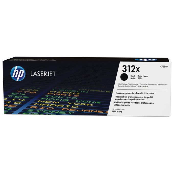 HP 312X Alta resa nero originale LaserJet cartuccia toner ( CF380X ) per Color LaserJet Pro MFP M476dn, MFP M476dw, MFP M476nw