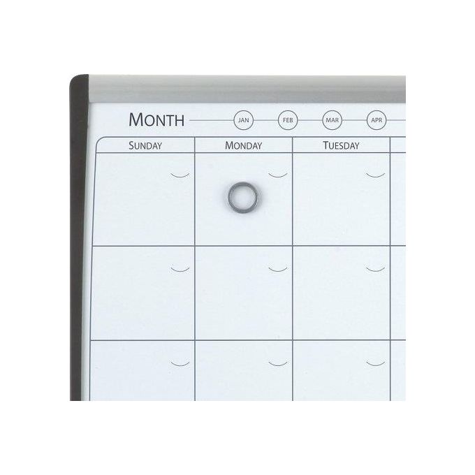Nobo 1903813 Lavagna Combinata Magnetica Mensile con Pannello Sughero 58,5x43 cm colore Nero