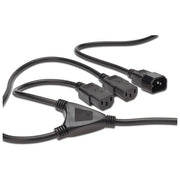 Digitus cavo alimentazione da spina vde-iec maschio a doppia presa vde-iec femmina (sdoppiatore) mt. 1.8 (ak 555-y-g)