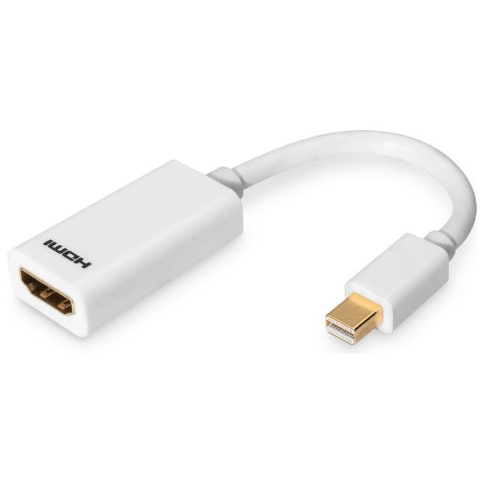 Assmann Electronic AK-340411-001-W Cavo e Adattatore Video 0,15mt Mini DisplayPort HDMI Bianco