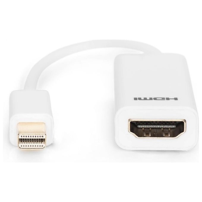 Assmann Electronic AK-340411-001-W Cavo e Adattatore Video 0,15mt Mini DisplayPort HDMI Bianco