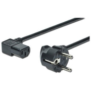 Digitus AK-440102-018-S Cavo Alimentazione Spina Schuko CEE7-7 90° IEC C13 90° 1.8m 250V 10A colore Nero