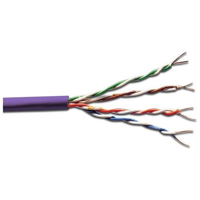 Digitus DK-1613-VH-1 Cavo di Rete Cat6 U-UTP Rame Solido AWG 23 LSZH 250 MHz 100 m colore Viola