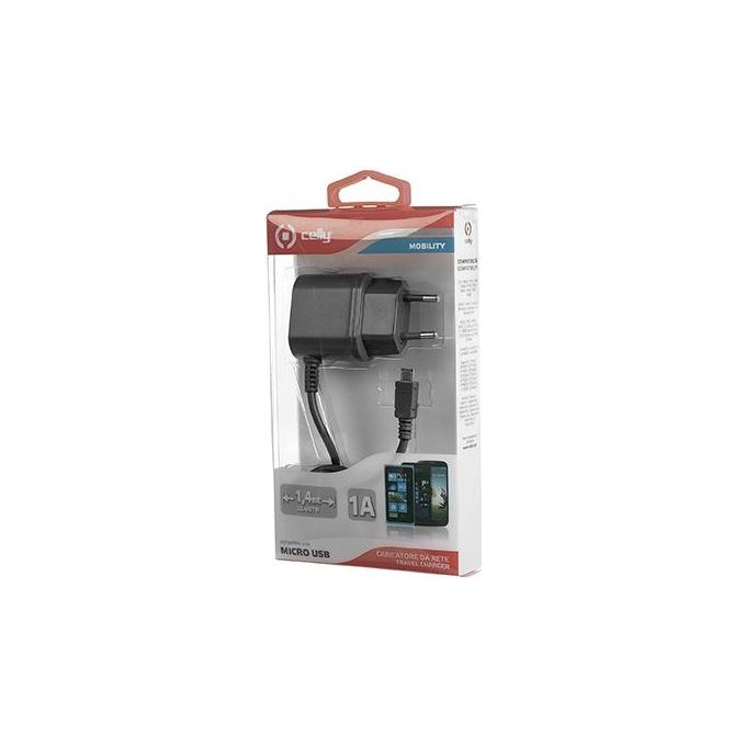 Celly Caricabatterie 1a Microusb nero