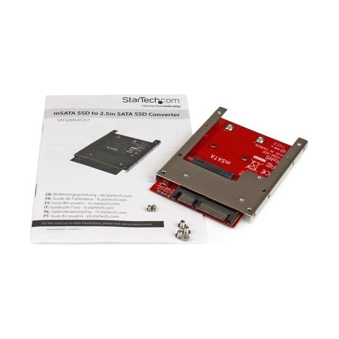 StarTech.com Msata Ssd To 2.5'' Sata Adapter Converter W- Open Frame
