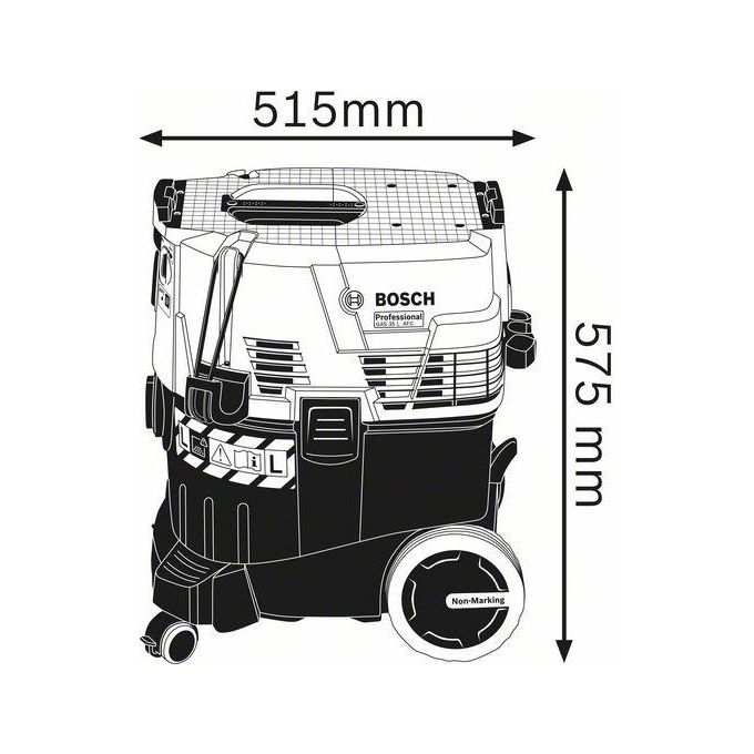 Bosch 0 601 9C3 200 GAS 35 L AFC Professional Aspiratore a Umido e Secco Capacita' 35 L Potenza 1200 W Filtro Auto-pulente colore Nero Blu