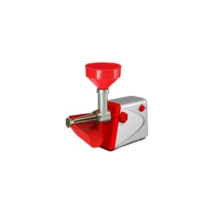 Reber ARTUSS25 Spremipomodoro Elettrico 550W 100 Kg-h Filtro Inox 18-10 Inversione di Marcia Made in Italy colore Rosso Argento